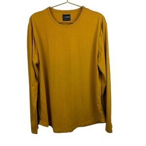 Cuts Curve‎ Hem Pyca Pro Long Sleeve Gold Yellow T-Shirt Size Large